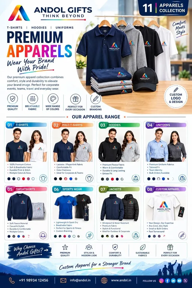 Premium Apparels catalogue page